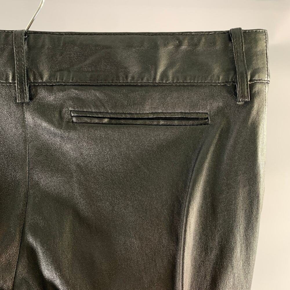 BALENCIAGA Size 8 Black Leather Lambskin Slim Fit Casual Pants - Picture 4 of 9